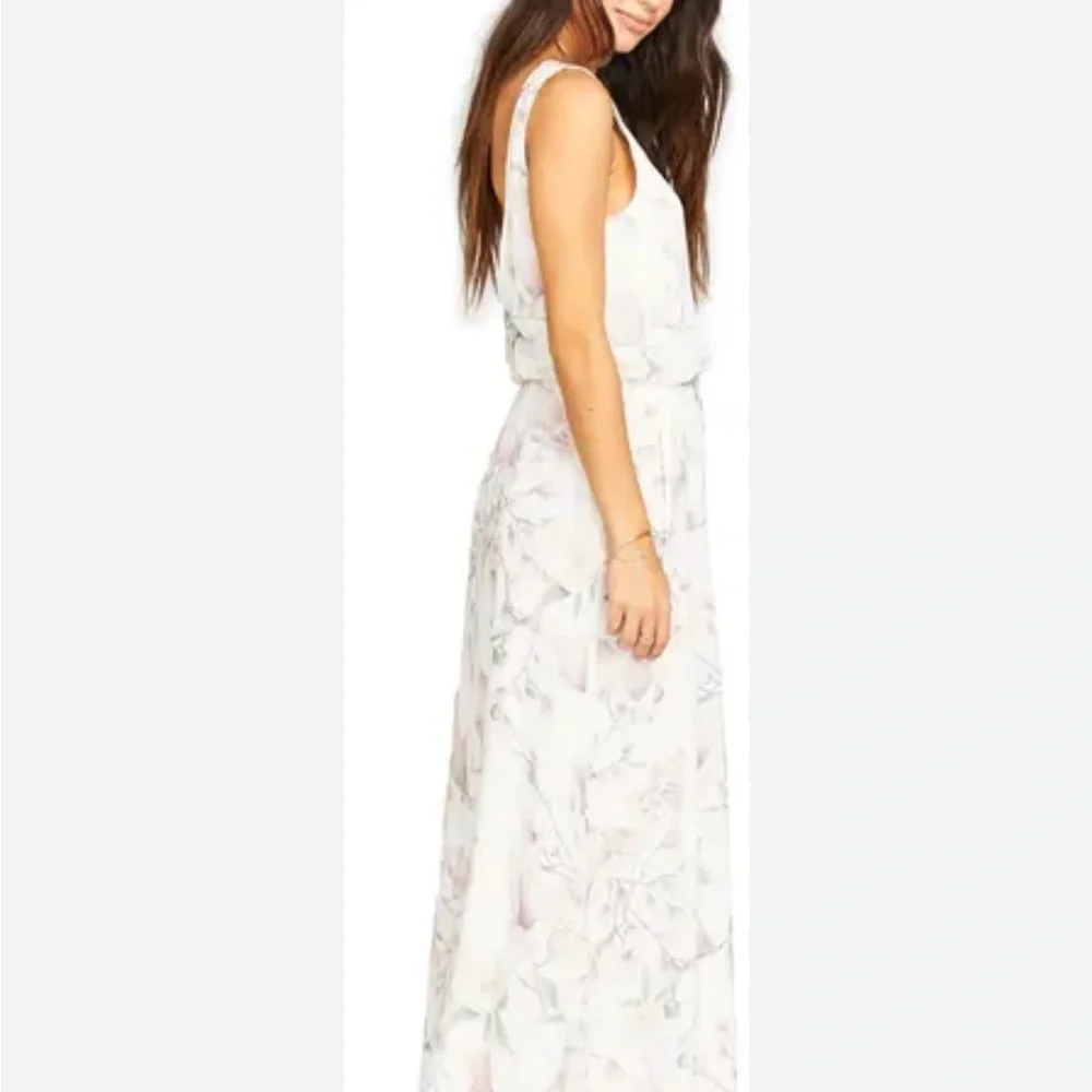 Show me your mumu floral maxi dress white and pink XS